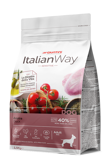 ItalianWay Dog adult mini Sensitive Anatra (4X1.5kg)